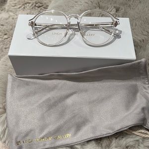 Brand new clear Linda Farrow glasses